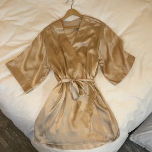 La Perla Studio Silk Chemise & Robe (champagne)